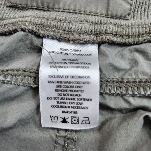 Calvin Klein Pants Womens M Green Capri Cargo Drawstring Elastic Waist Pockets - Picture 7 of 13